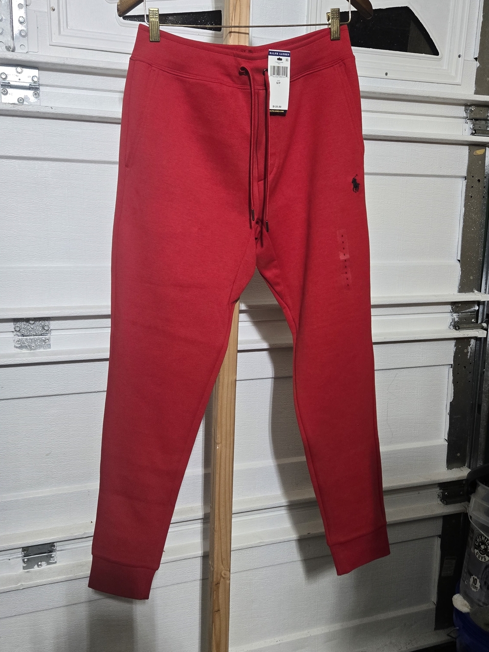Polo by Ralph Lauren Red Drawstring Jogger Sweatpants